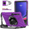 Funda para tablet PC resistente a los golpes compatible con Samsung Galaxy Tab S9 FE Plus SM-X610/SM-X616 de 12.4 pulgadas, funda protectora a prueba de caídas a prueba de golpes con soporte giratorio
