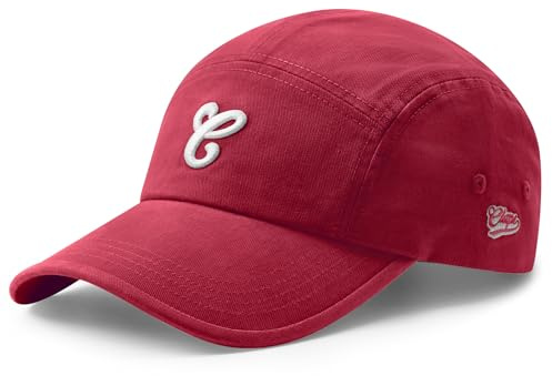 CLAPE 5 Panel Cap Herren Damen Baumwolle Basecap mit Gebogene Krempe | Verstellbar,Weich,Sonnenschutz,Unisex Schirmmütze Baseballkappe für Alltag,Freizeit,Reisen