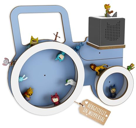 Holzura Toniebox Regal Traktor – Regal für Tonie Figuren, magnetisch, Aufbewahrung & Wandregal Kinderzimmer