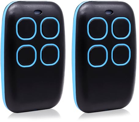 Universal Garagentor Fernbedienung 280–868 MHz 2Pcs, 4-in-1 Multifrequenz Rolling Code & Fester Code, Kompatibel mit 90+ Marken, Garagentoröffner Universal 433 MHz (Blau)