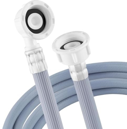 Tuyau d'alimentation pour machine à laver et lave-vaisselle 2955 - Raccord de 1,5 m I 3/4 pouces coudé/droit incl. joint - Tuyau d'alimentation en eau universellement utilisable, indépendant du