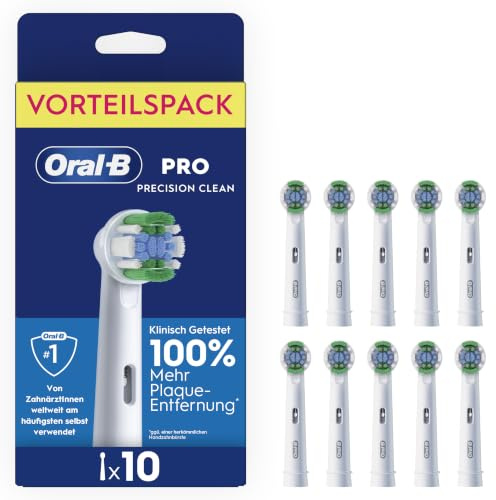 Oral-B Aufsteckbürsten Pro Precision Clean 10er | Original Zahnbürstenaufsatz für Elektrische Zahnbürste, Zahnreinigung für Täglich Frischen Atem