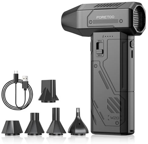 Compressed Air Duster,130000RPM Electric Air Duster Brushless Motor with Adjustable Stepless Speed, Fast Charging Rechargeable Cordless Air Blower for PC,Car,Keyboard,Pet,Home & Outdoor