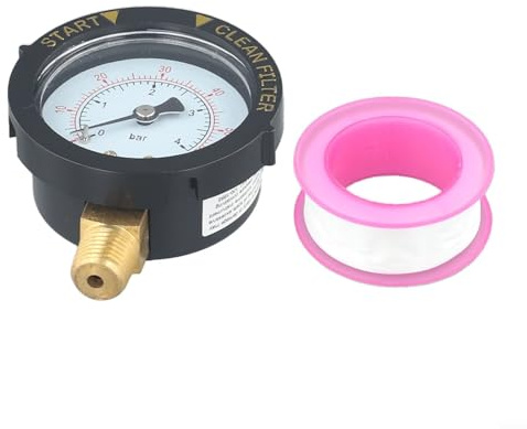 Stabiles 0 60 Psi Manometer untere Halterung für Pools, unverzichtbares Wartungswerkzeug für 190058 Spa-Filter