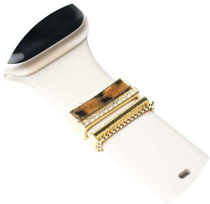 Artvall Apple Watch Charms Set für 38/40/41mm & 42/44/45/49mm - Schmuck Anhänger für Silikon Armband - Versilbert, Nickel Frei - Uhrenarmband Deko Accessoire Damen