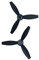 Set 2pcs Hélices Rotor Accessoire Pièces Détachées Quadcopters pour Parrot Bebop 2 Drone - Noir