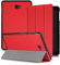 Xuanbeier Custodia per Samsung Galaxy Tab A 101 2016 SM-T580/T585 (A6) Ultra-sottile Cover con Funzione Supporto e Auto Sonno/Sveglia,Rosso