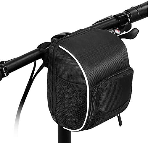 Ejoyous Lenkertasche Fahrrad, Fahrradtasche Lenker Wasserdichtes Fahrradkorb Vorne mit Reflektierende Streifen und Regenhülle Outdoor Radfahren Lagerung