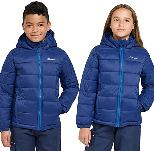 Berghaus Kids' Burham Insulated Jacket with Grown on Hood & 2 Pockets, Lightweight & Water Repellent, Winter Puffer Coat for Boys and Girls (UK, Age, 5 Years, 6 Years, Regular, Royal Blue)