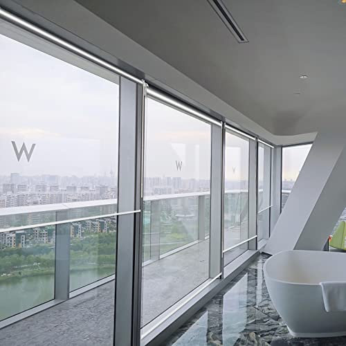 KJHGMNB 0.5mm Portico Anteriore Veranda Tende a Rullo Trasparenti, Tapparella Avvolgibile in PVC, con Accessori, Facile da Pulire, Facile da installare, Personalizzabile,90x220cm/35.4x86.6in