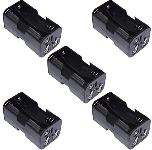 AA x 4 Open Style Battery Holder Case With Solder Lug Terminals 2+2 Pack of 5