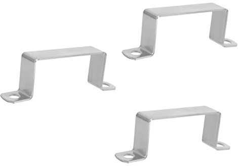 OSALADI 3st Quadratische Schlauchschelle Starrer Riemenclip Spannrohrschelle Vierkantrohr Befestigen Rohrhalterungen Rohrschelle Aus Metall U-klammer Verdicken Rostfreier Stahl Rohrgestell