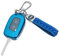 Z.MYUKI 【4 Farben】 Sandero Stepway 3 Schlüsselhülle mit Schlüsselanhänger für Dacia Sandero III 2020-2023 2024 Zubehör Key Cover (Stil 2, Blau)