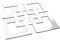 Angoily Silberne Verspiegelte Wanddekoration 30x30cm Dekorativer Wandspiegel DIY Wandspiegel Dekor Quadratischer Akzentspiegel Für Zuhause Schlafzimmer Wohnzimmer Badezimmer
