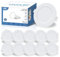 ETUOLMP LED Einbaustrahler 230V Flach 10er Set, 4W Deckenstrahler LED Spots, IP44 Deckenspots Led Einbauleuchten 350 Lumen Warmweiß 3000K, für Schlafzimmer Badezimmer Wohnzimmer Küche