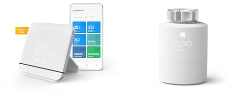 tado° Contrôle Connecté et Intelligent de la Climatisation V3+ et de la Pompe à Chaleur Via Wi-FI avec Support & Tête Thermostatique Connectée et Intelligente – Accessoire connecté Via WiFi