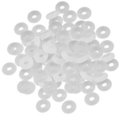 Colcolo 100x -O-Stopper, Perlenstopper, DIY-Abstandsperlen für Erwachsene, Lokalirung von Silikonringen für Ohrringe, Taschenzubehör, Weiß
