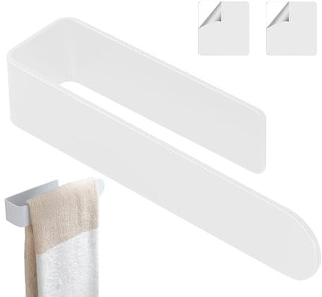 Porte-serviettes de salle de bain 1/3 pièces – Barre porte-serviettes moderne à coller sur l'étagère | Support mural adhésif sans perçage, barre porte-serviettes pour camping-car, cuisine, salle de