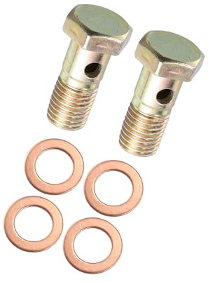 Motoforti Banjo Bolt Brake Fitting Adapter M12x1.5 Thread Banjo Bolt | Banjo Bolt, 2 Set, Long-lasting
