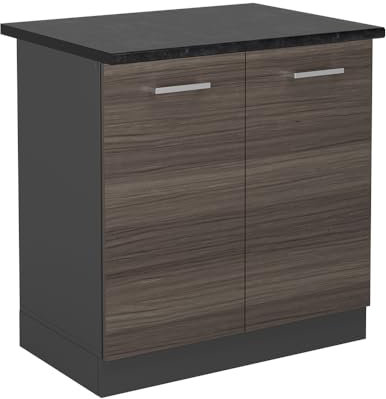 Vicco Armario bajo para Fregadero R-Line, Gris Noble, 80 cm, ET Antracita