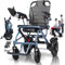 ZQHQKJ Ultra-Leichtgewicht Elektrorollstuhl faltbar mit 500W Motor, 14.9 kg, Lithium-Akku 20-35 km Reichweite, 150 kg Tragkraft, Ideal für Reisen, Indoor, Outdoor,Standardmodell,6A