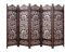 iAnanas Paravent aus Mangoholz & MDF – 5-teiliger Handgefertigter Sichtschutz mit Blumenmuster, Dekoration für Wohnzimmer, Schlafzimmer, Balkon & Büro – Braun (254 x 2 x 180 cm)