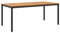 vidaXL Outdoor Patio Esstisch - Stahl & Holz Kombination - Schwarz 180x90cm - Rustikales modernes Design für Garten/Terrasse