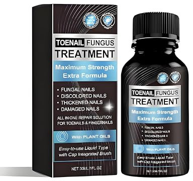 Extra Strong Fungal Nail with Tea Tree Oil for Toenail Fungus - Repairs Damaged Discolored Nails - Natural Formula with Plant Extracts Dual Action Design for Healthy Nail Care (Care solution*1)