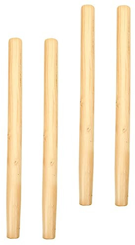 UPKOCH 4Pcs Hardwood Garden Tool Replacement Handles Ergonomic Wooden Handles for Hoe and Spade Comfortable Grip Durable Craftsmanship for Gardening