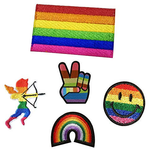 Parche bordado de la bandera de XUNHUI para ropa o prendas de vestir, 5 piezas