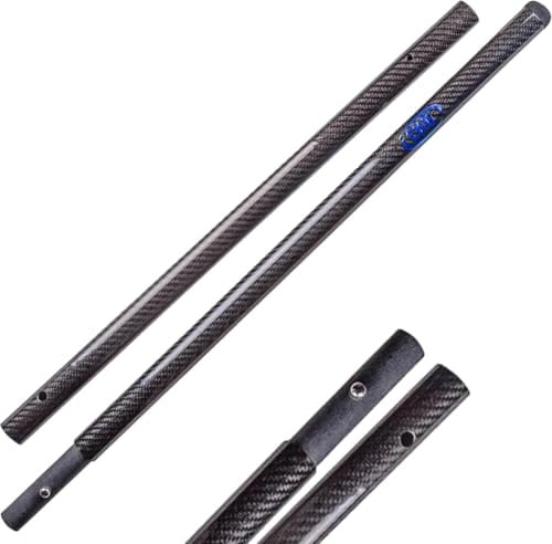 CKG Mango de pala de arena de viaje de fibra de carbono, barra larga universal ligera para detección de metales de playa, barra larga con diámetro de 28,5 mm / in in