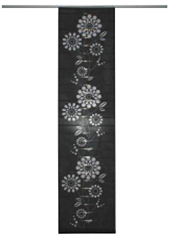 Flächenvorhang Lasercut Flowers schiefer