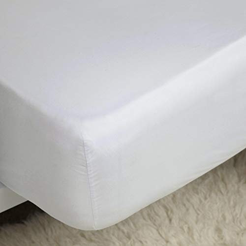 Belledorm 450 Thread Count 100% Pima Cotton 15 Inch Extra Deep Fitted Sheet, White, Double