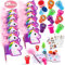 Tacobear 48 Pezzi Gadget Compleanno Unicorno Regalo Bambina con Taccuino Penna Timbri Tatuaggi Regalini Festa Compleanno Invitati Bambini