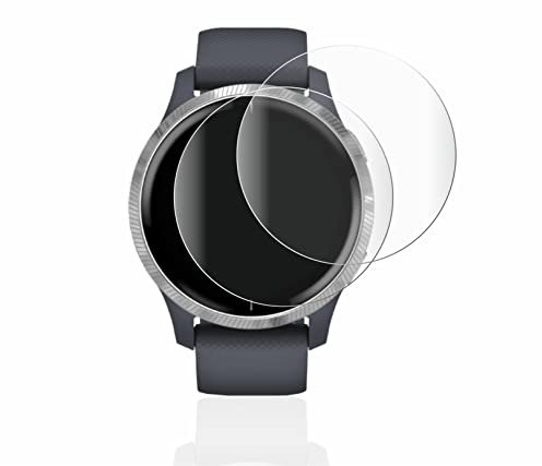 BROTECT 2 Stück Full-Cover Schutzfolie für Garmin Venu (43 mm) Full-Screen Displayschutz-Folie [3D Curved, Anti-Fingerprint, Kristall-Klar]