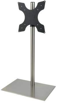 Pied de Sol TV 32-55, Base rectangulaire en INOX, VESA – 20×20-30x30 et 40x40, Haut. 1.2m