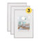 walther design Bilderrahmen silber 40 x 60 cm 3er Pack, New Lifestyle Kunststoffrahmen KV460S3