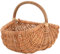 Einkaufskorb/Bügelkorb/Shopper aus echtem Rattan, Henkel- Trage-Korb leicht und stabil (4 - Natur)