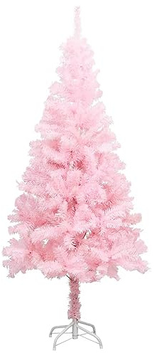 vidaXL Künstlicher Weihnachtsbaum mit Ständer Tannenbaum Christbaum Dekobaum Kunstbaum Weihnachten Dekoration Weihnachtsdeko Rosa 120cm PVC