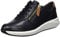 Clarks Un Rio Zip Leather, Zapatillas Mujer, Black Leather, 40 EU
