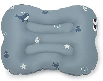 Noui Noui Aufblasbares Sitzkissen Kinder ab 2 Jahren Wild Ocean | Tragbare Sitzerhöhung Stuhl Kind mit rutschfester Unterseite & Gurt | Ideal für Reisen, Restaurant & Zuhause | Inkl. Tasche