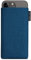 Adore June Classic Ozean-Blau Tasche kompatibel mit iPhone 14-15 Plus/iPhone 14-15 Pro Max Handytasche aus widerstandsfähigem Cordura Stoff mit Display Reinigungs-Effekt, Made in Europe
