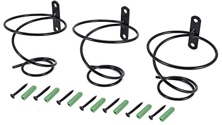 NIZEAMI 3Pack Portabottiglie da Parete Semplice per Bottiglia Singola, Espositore per Bottiglie di Vino, Portabottiglie da Appendere nel Metallo