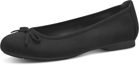 Jana Damen Ballerinas Elegant mit Schleife Weite H Mehrweite, Schwarz (Black), 42 EU