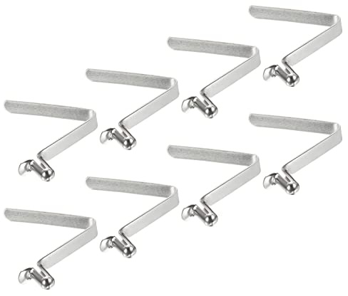 PATIKIL 8.5x5mm Kayak Paddle Snaps, 8 Pack Pole Push Button Spring Clips Steel Hollow Button Locking Tube Single Pin for Camping Awning Tent Pole