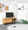 Skraut Home - Mobile TV Mod.Naturale ''Rovere/Nero'', 1 Porta e 2 alloggi, Soggiorno-soggiorno, 120 x 40 x 53 cm
