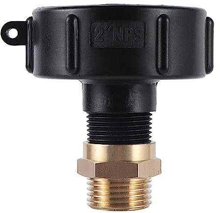 IBC - Adaptador de depósito S60X6 para tanques de almacenamiento de agua, adaptador IBC, conexión de recipiente, manguera de jardín, conexión de válvula, conexión de recipiente IBC, manguera de