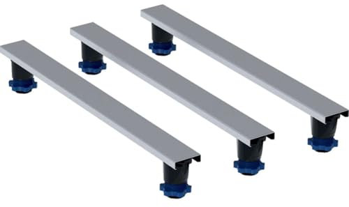 Geberit Set Füße und Traversen für Duschwanne aus Steinharz, LxB 70x7,3cm, Füße höhenverstellbar 9-21 cm, 554.958.00.2