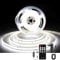AXMOTUT Striscia LED COB 3 metri 24V, Striscia LED Bianco Freddo 6000K, 320LEDs/m, Larghezza 8mm, CRI90+, con Alimentatore, Telecomando RF, LED Striscia per Cucina, Soggiorno, Feste, Bar