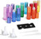 POFIBO 16 Stück 5ml Roll on Glasflaschen für ätherisches öl, Bunt Roll on Flasche Leer mit Edelstahl-roller Ball Kleine Glasroller Set für ätherische Öle, Parfüms, Aromatherap Gemische, Massage
